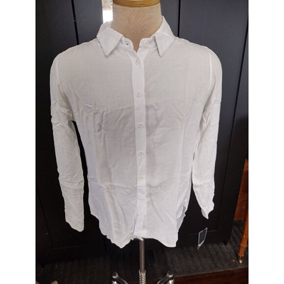 Michael Laren Lightweight White Button up Shirt Small New With Tags - Picture 1 of 5